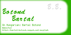 botond bartal business card